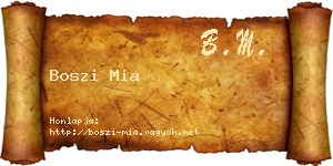 Boszi Mia névjegykártya
